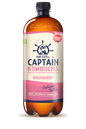 The Gutsy Captain Kombucha Raspberry BIO