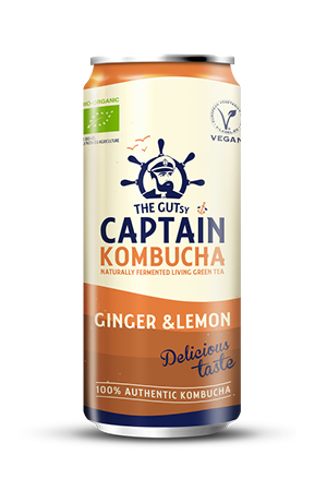 The Gutsy Captain Kombucha Ginger Lemon BIO