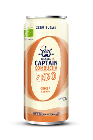 The Gutsy Captain Kombucha Zero Ginger Lemon BIO