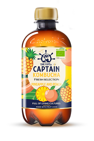 The Gutsy Captain Kombucha Fresh Pineapple & Peach